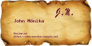 John Mónika névjegykártya